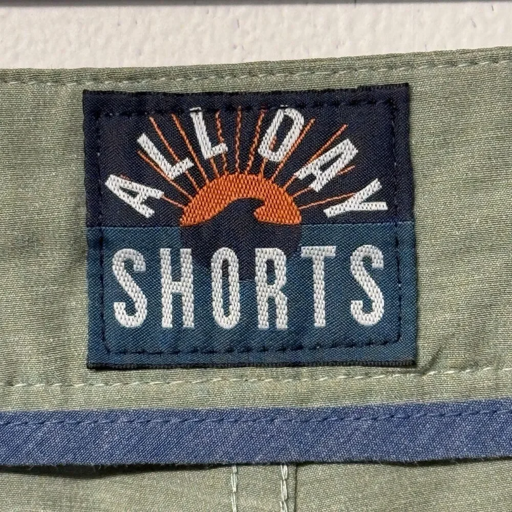 Faherty All Day Shorts Performance Drawstring Chino Olive Green Men Size 29 EUC